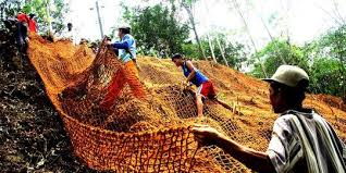 jaring sabut kelapa penutup tanah