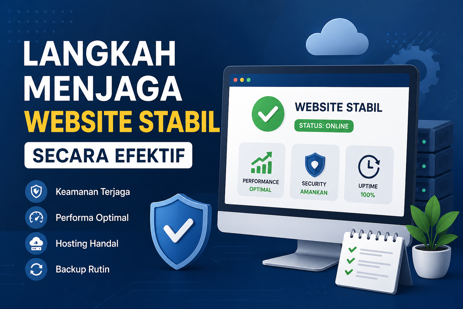 langkah menjaga website stabil