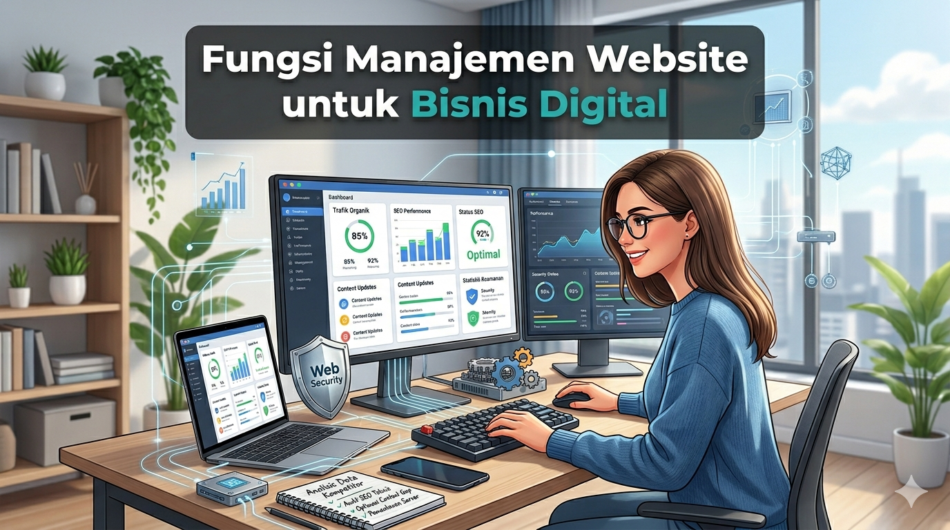 fungsi manajemen website bisnis