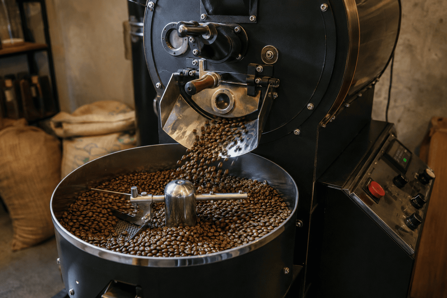cara mengoperasikan mesin sangrai kopi