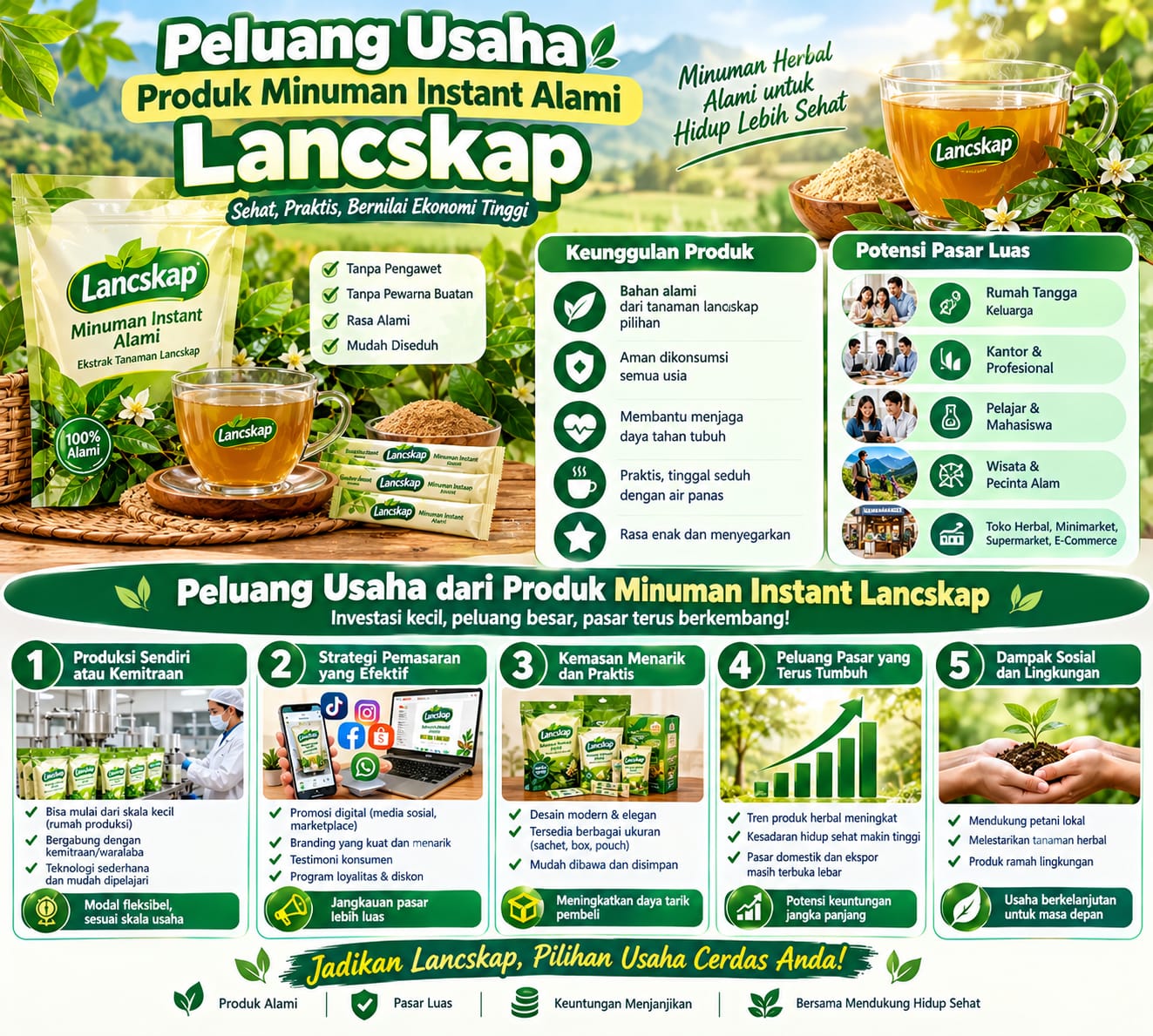 peluang usaha produk minuman instan alami